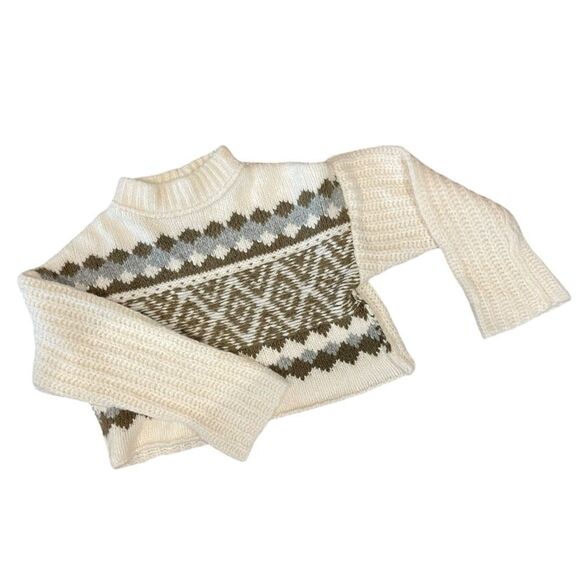 Free People Sweaters - NWT ✨ Free People Snowy Forrest Combo Mock Neck Sweater Size S